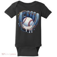Baseball Drip Glove Ice Cream Drip Sports Baby Bodysuit thumb 0