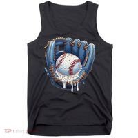 Baseball Drip Glove Ice Cream Drip Sports Tank Top thumb 0