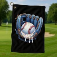 Baseball Drip Glove Ice Cream Drip Sports Golf Towel thumb 1