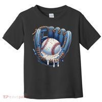 Baseball Drip Glove Ice Cream Drip Sports Toddler T-Shirt thumb 0