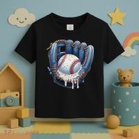 Baseball Drip Glove Ice Cream Drip Sports Toddler T-Shirt thumb 3