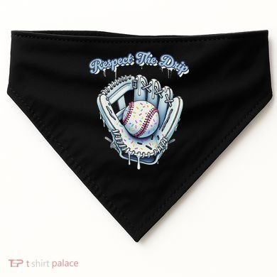 Baseball Drip Glove Drip Respect The Drip USA-Made Doggie Bandana