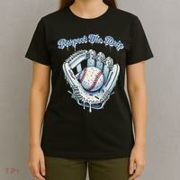 Baseball Drip Glove Drip Respect The Drip T-Shirt thumb 4