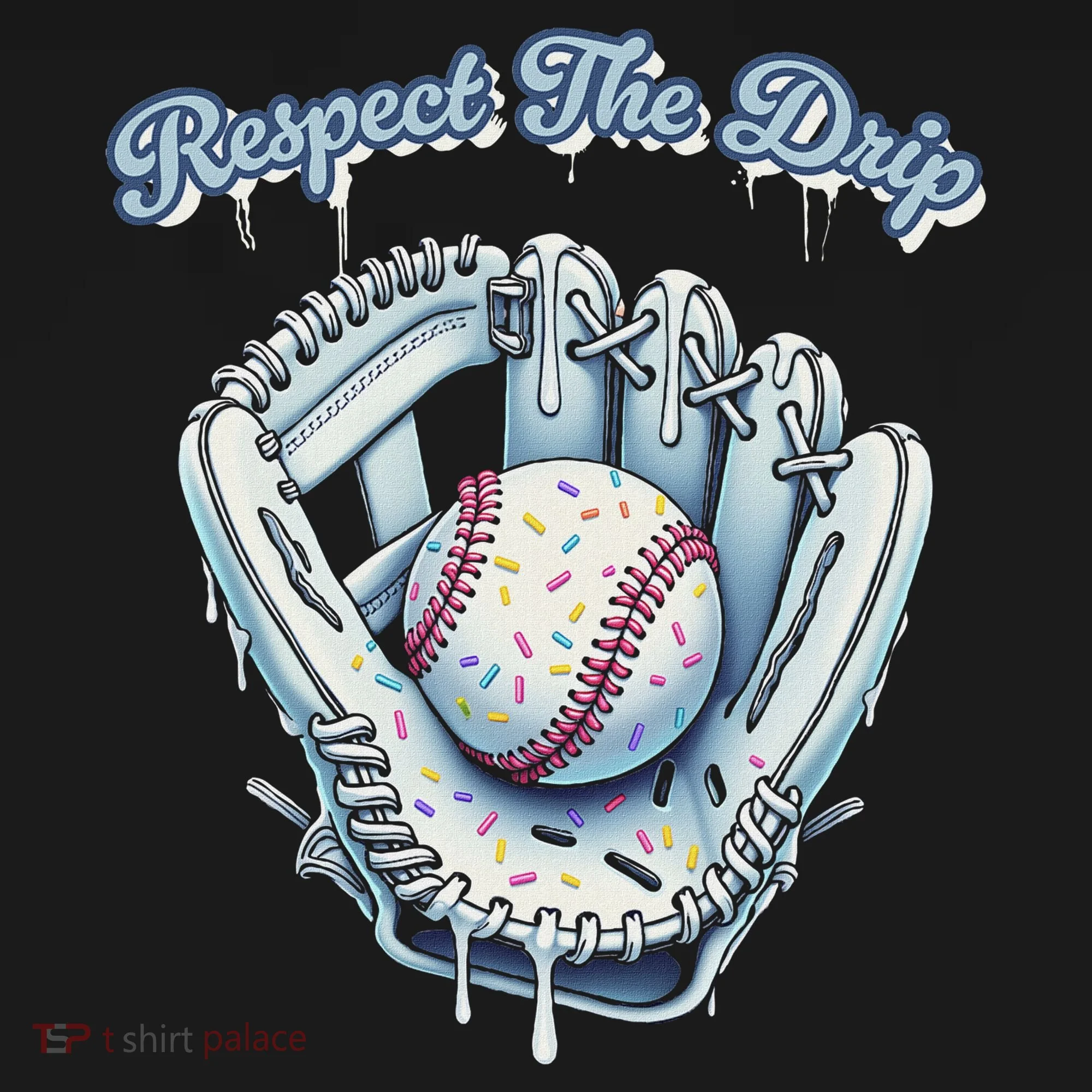 Baseball Drip Glove Drip Respect The Drip Tank Top