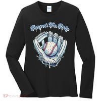 Baseball Drip Glove Drip Respect The Drip Women's Long Sleeve Shirt thumb 0