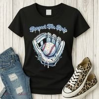 Baseball Drip Glove Drip Respect The Drip Women's T-Shirt thumb 3