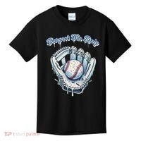 Baseball Drip Glove Drip Respect The Drip Kids T-Shirt thumb 0