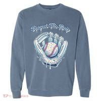 Baseball Drip Glove Drip Respect The Drip Garment-Dyed Sweatshirt thumb 0