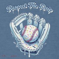 Baseball Drip Glove Drip Respect The Drip Garment-Dyed Sweatshirt thumb 2