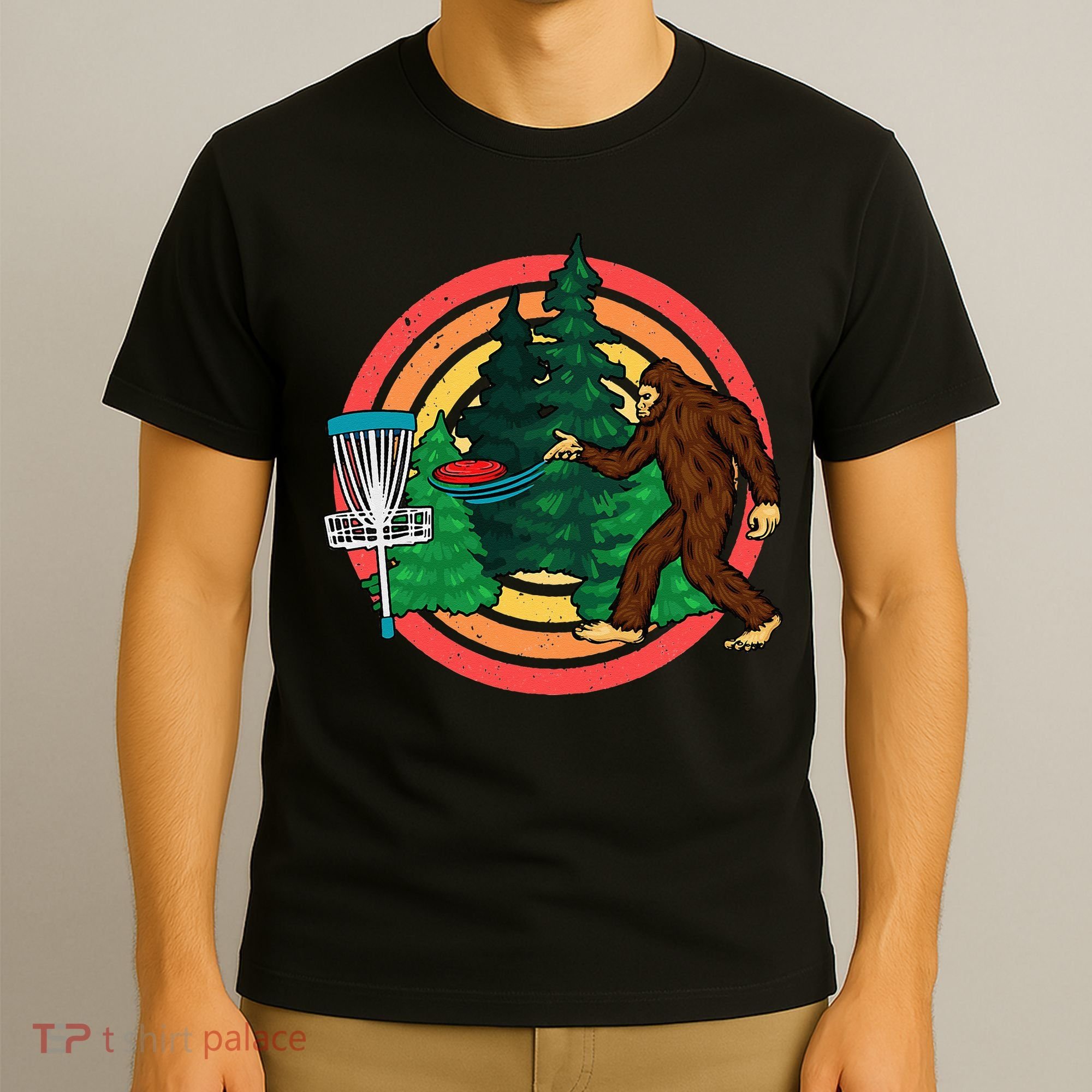 Bigfoot Disc Golf Funny Disc Golf T-Shirt