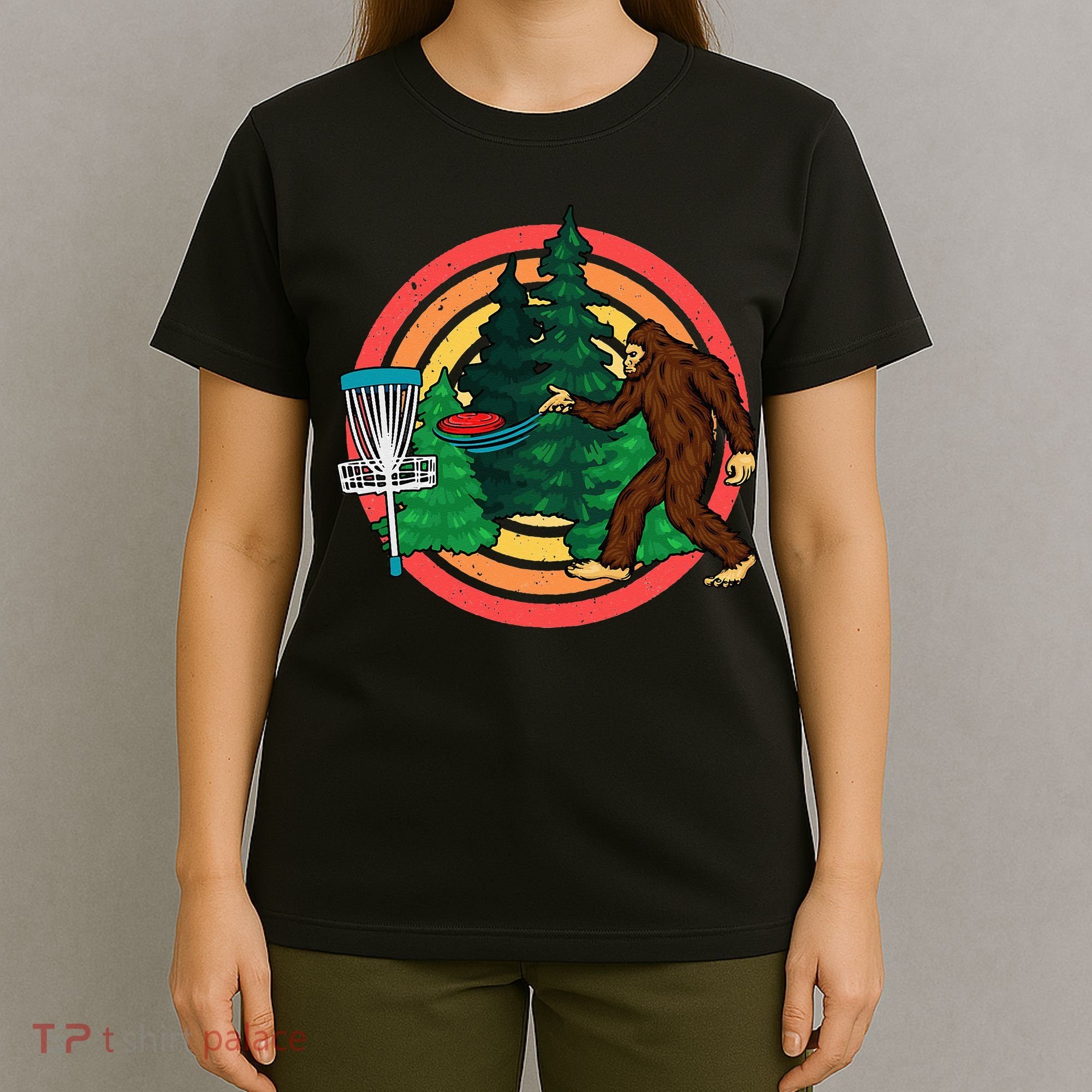 Bigfoot Disc Golf Funny Disc Golf T-Shirt