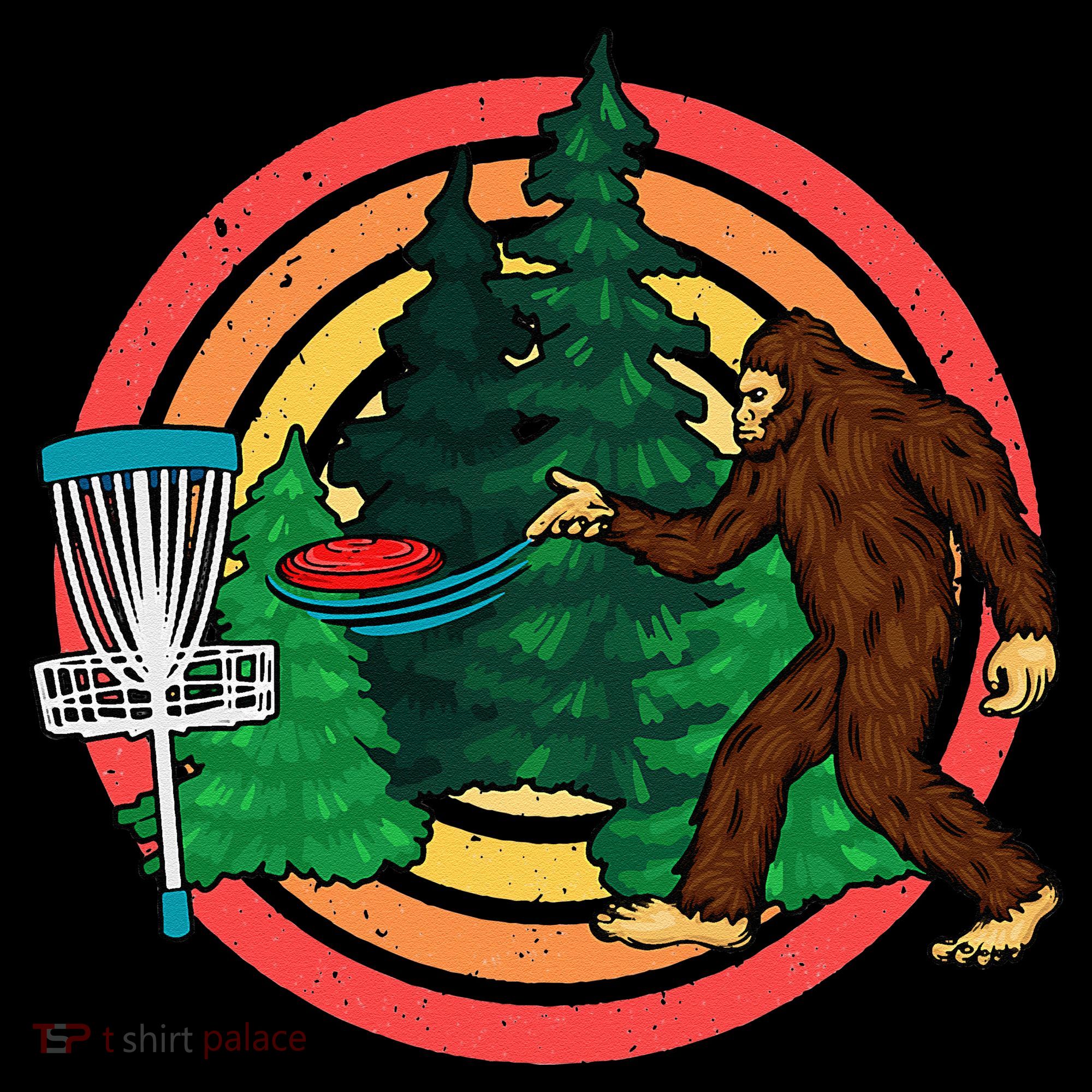 Bigfoot Disc Golf Funny Disc Golf T-Shirt