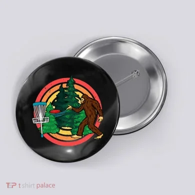 Bigfoot Disc Golf Funny Disc Golf Button