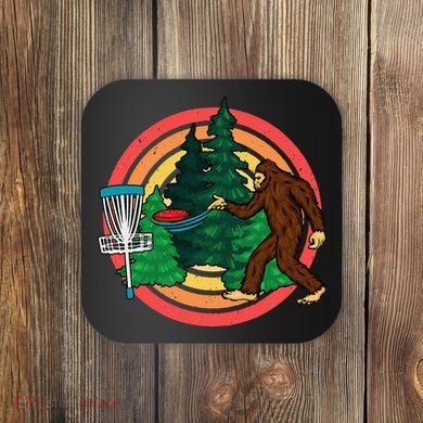 Bigfoot Disc Golf Funny Disc Golf Coaster