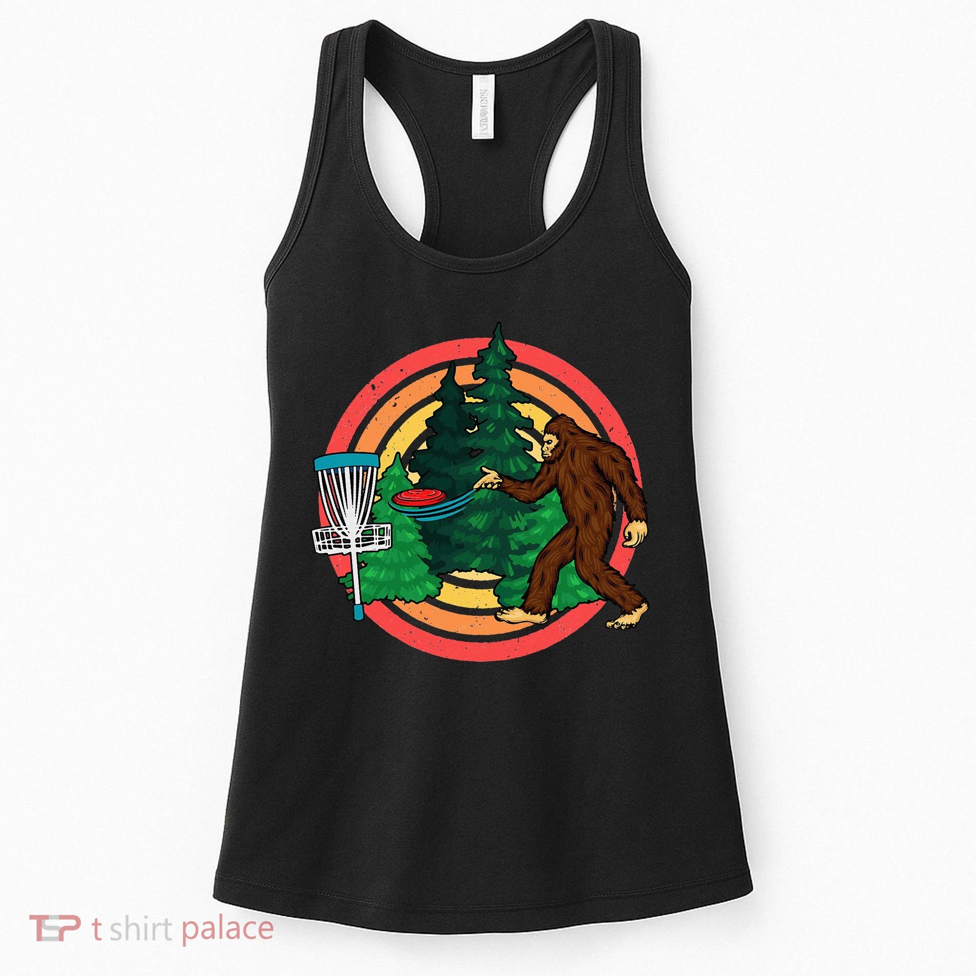 Bigfoot Disc Golf Funny Disc Golf Women's Tank Top