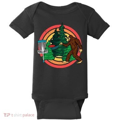 Bigfoot Disc Golf Funny Disc Golf Baby Bodysuit