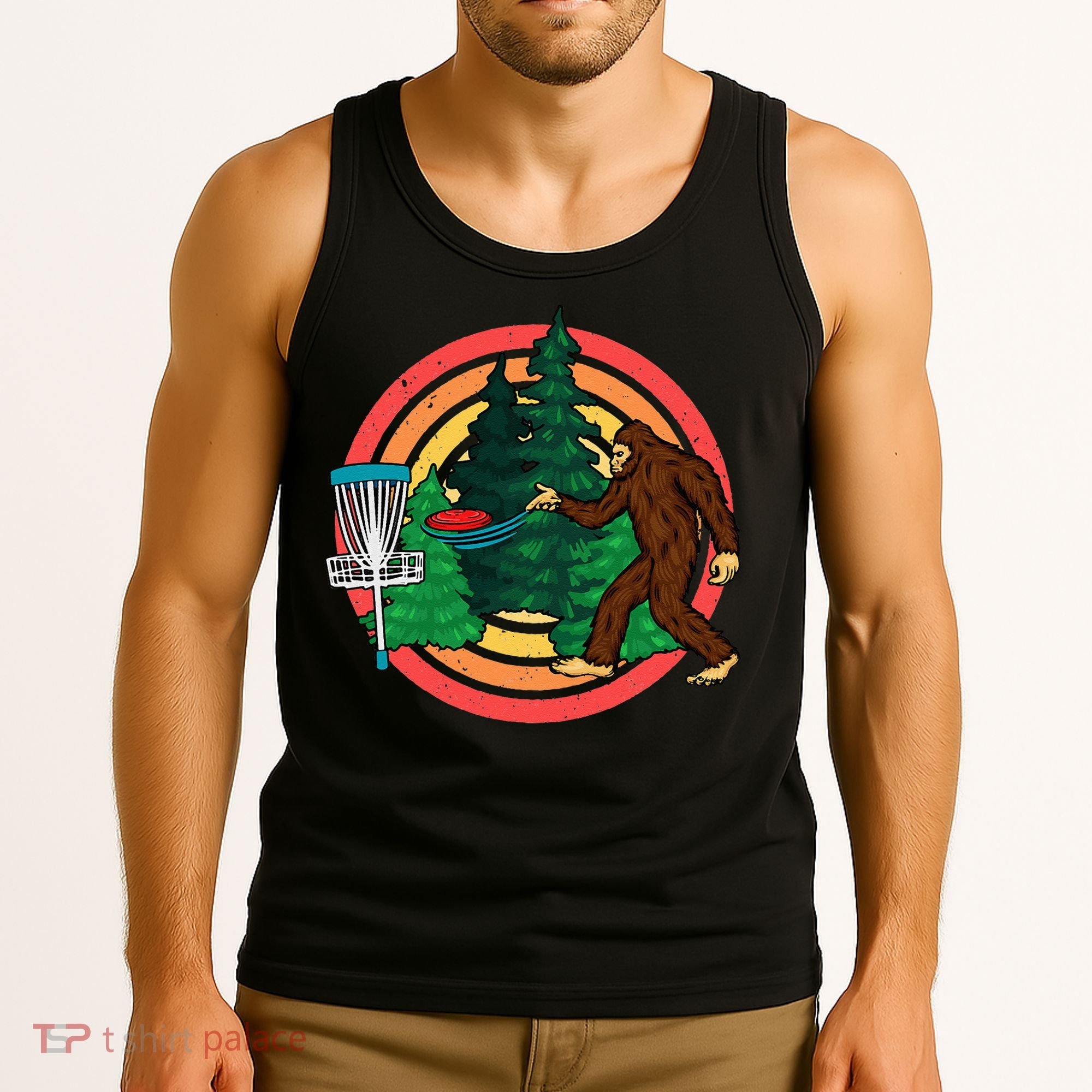Bigfoot Disc Golf Funny Disc Golf Tank Top