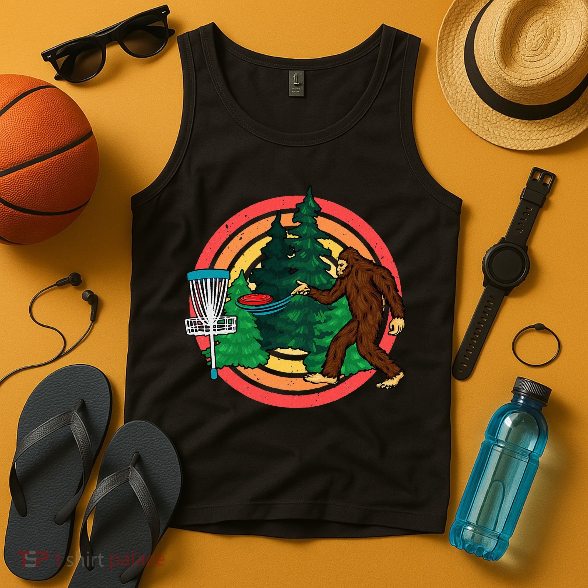 Bigfoot Disc Golf Funny Disc Golf Tank Top