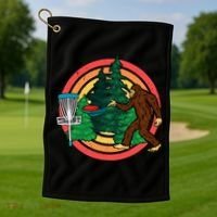 Bigfoot Disc Golf Funny Disc Golf Golf Towel thumb 1