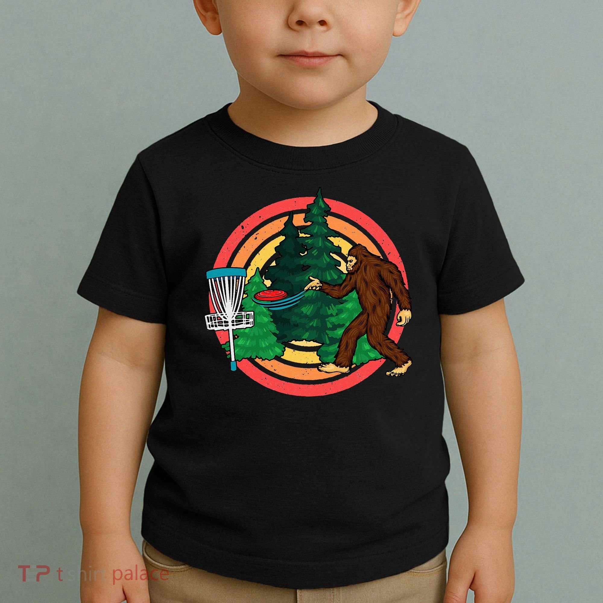 Bigfoot Disc Golf Funny Disc Golf Toddler T-Shirt