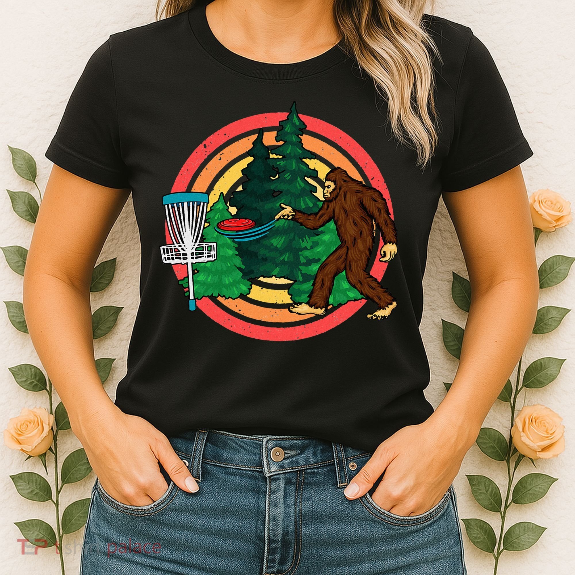 Bigfoot Disc Golf Funny Disc Golf Women's T-Shirt