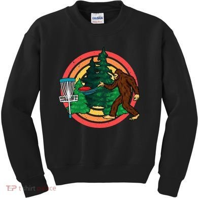 Bigfoot Disc Golf Funny Disc Golf Kids Sweatshirt