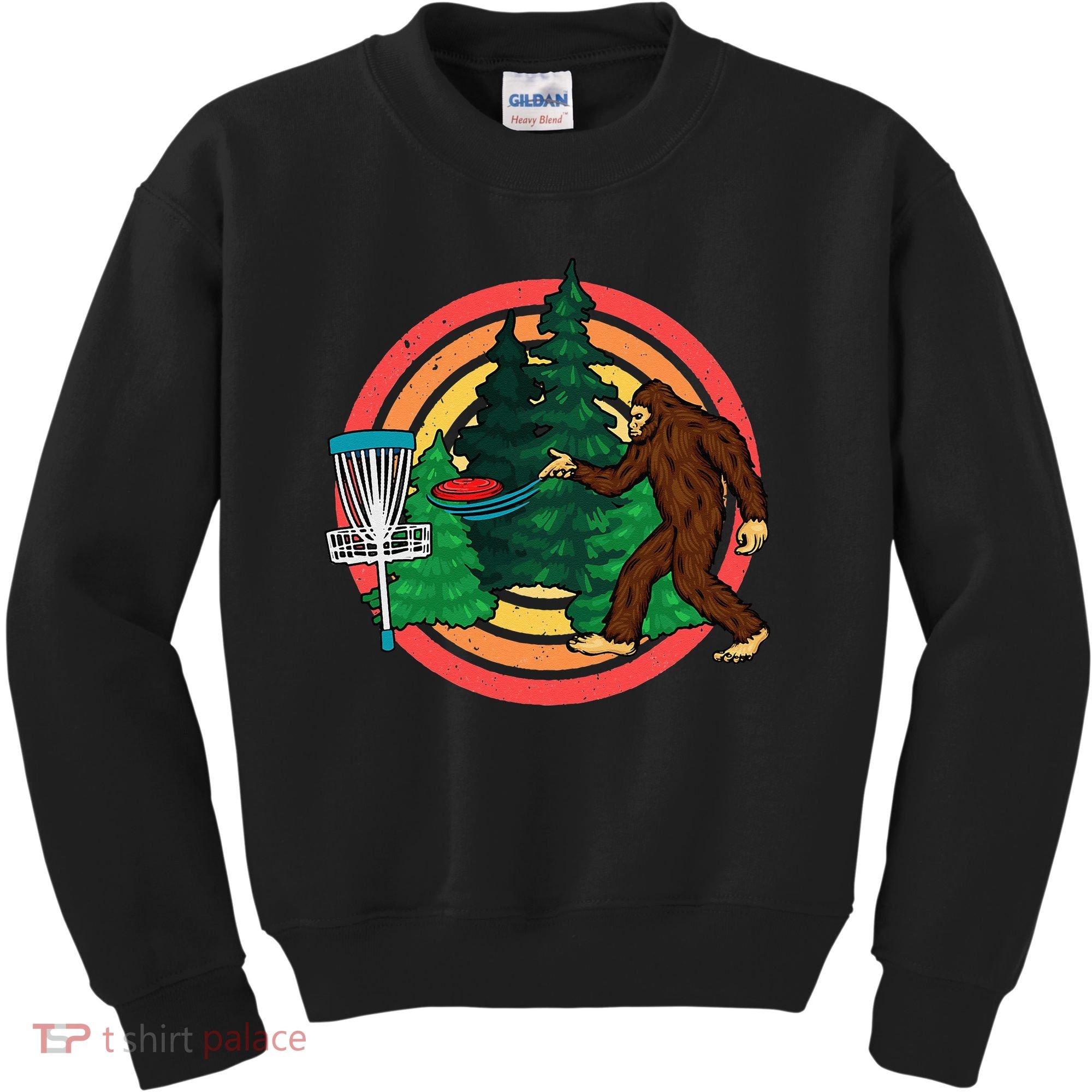 Bigfoot Disc Golf Funny Disc Golf Kids Sweatshirt