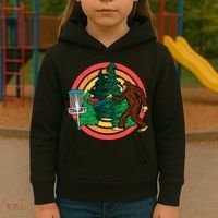 Bigfoot Disc Golf Funny Disc Golf Kids Hoodie thumb 3