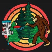 Bigfoot Disc Golf Funny Disc Golf Kids Hoodie thumb 5