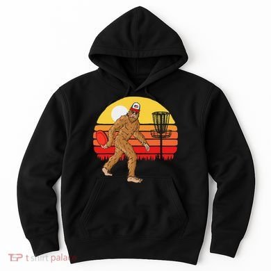 Bigfoot Disc Golf Cryptid Sasquatch Disc Golfer Hoodie
