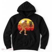 Bigfoot Disc Golf Cryptid Sasquatch Disc Golfer Hoodie thumb 0