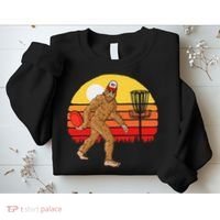 Bigfoot Disc Golf Cryptid Sasquatch Disc Golfer Sweatshirt thumb 2