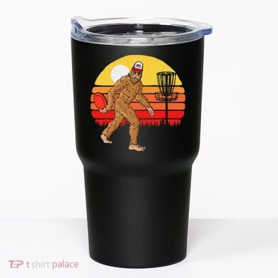 Bigfoot Disc Golf Cryptid Sasquatch Disc Golfer Tumbler