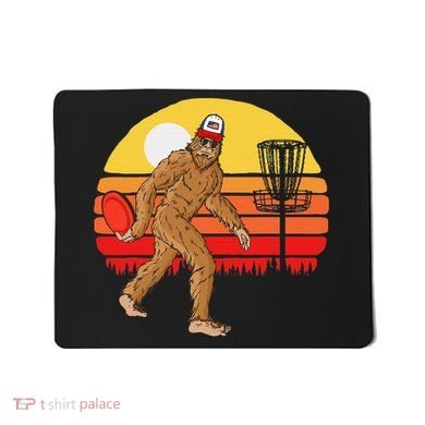 Bigfoot Disc Golf Cryptid Sasquatch Disc Golfer Mousepad