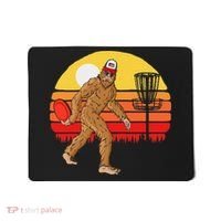 Bigfoot Disc Golf Cryptid Sasquatch Disc Golfer Mousepad thumb 0
