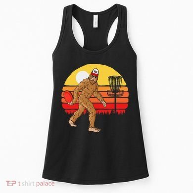 Bigfoot Disc Golf Cryptid Sasquatch Disc Golfer Women's Tank Top