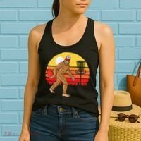 Bigfoot Disc Golf Cryptid Sasquatch Disc Golfer Women's Tank Top thumb 2