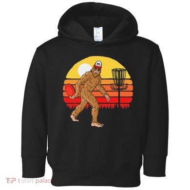Bigfoot Disc Golf Cryptid Sasquatch Disc Golfer Toddler Hoodie