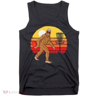 Bigfoot Disc Golf Cryptid Sasquatch Disc Golfer Tank Top