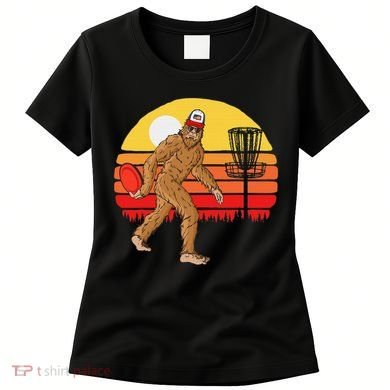 Bigfoot Disc Golf Cryptid Sasquatch Disc Golfer Women's T-Shirt