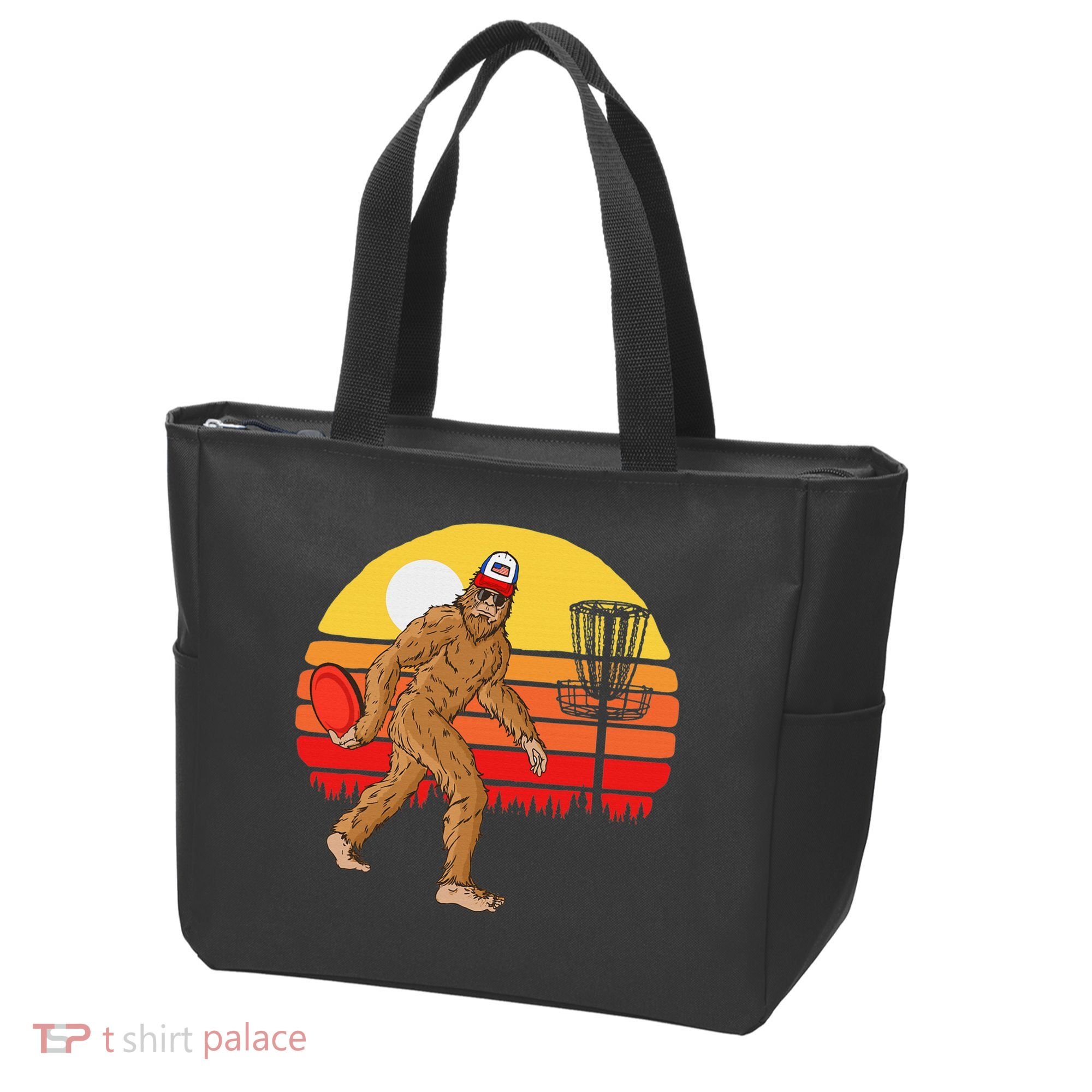 Bigfoot Disc Golf Cryptid Sasquatch Disc Golfer Tote Bag