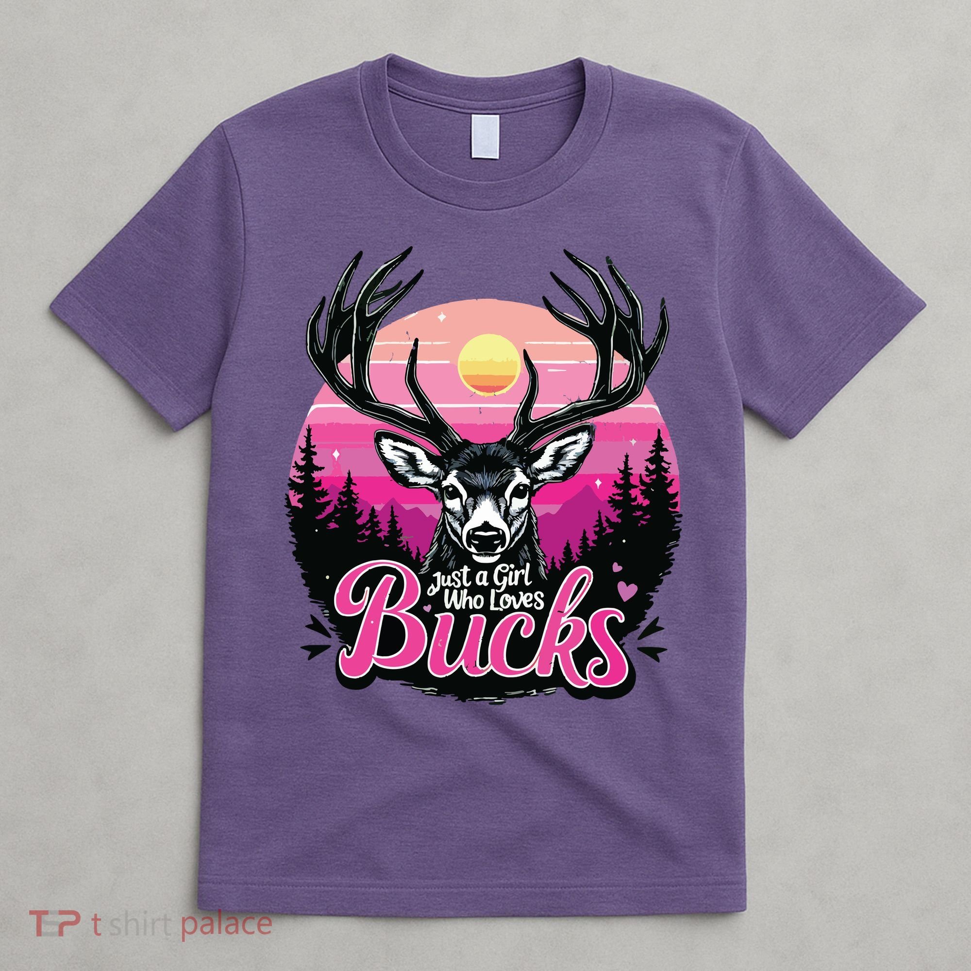 Buck Deer Hunting Hunter Girl Vintage Hunt T-Shirt