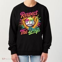 Baseball Drip Home Plate Ice Cream Respect The Drip Women's Sweatshirt thumb 0