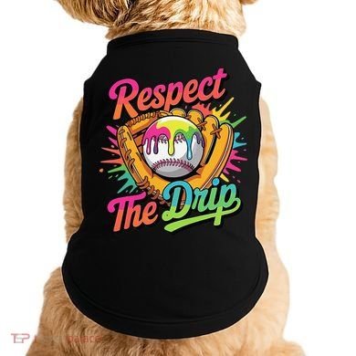 Baseball Drip Home Plate Ice Cream Respect The Drip Doggie Tank