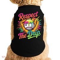 Baseball Drip Home Plate Ice Cream Respect The Drip Doggie Tank thumb 0