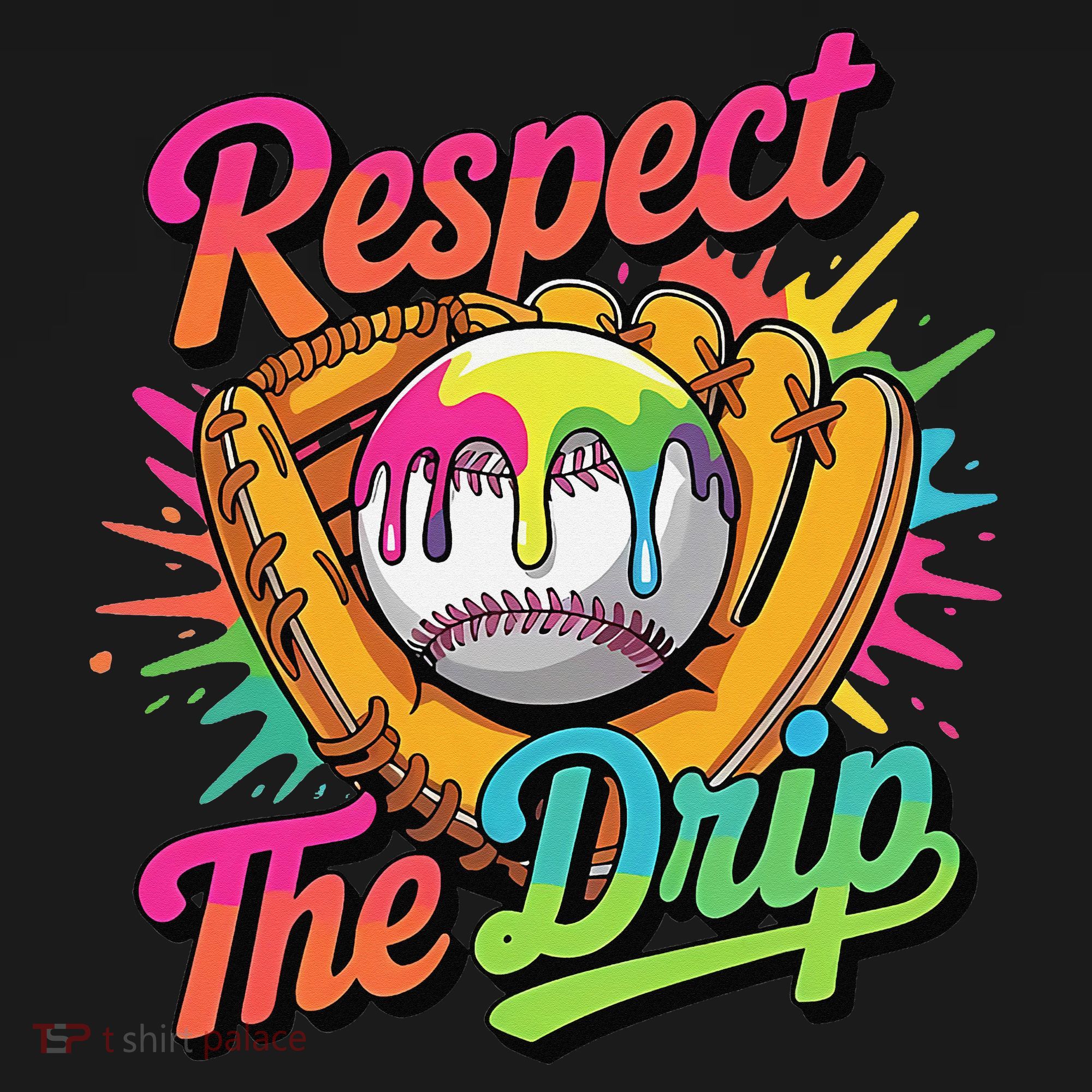 Baseball Drip Home Plate Ice Cream Respect The Drip Apron