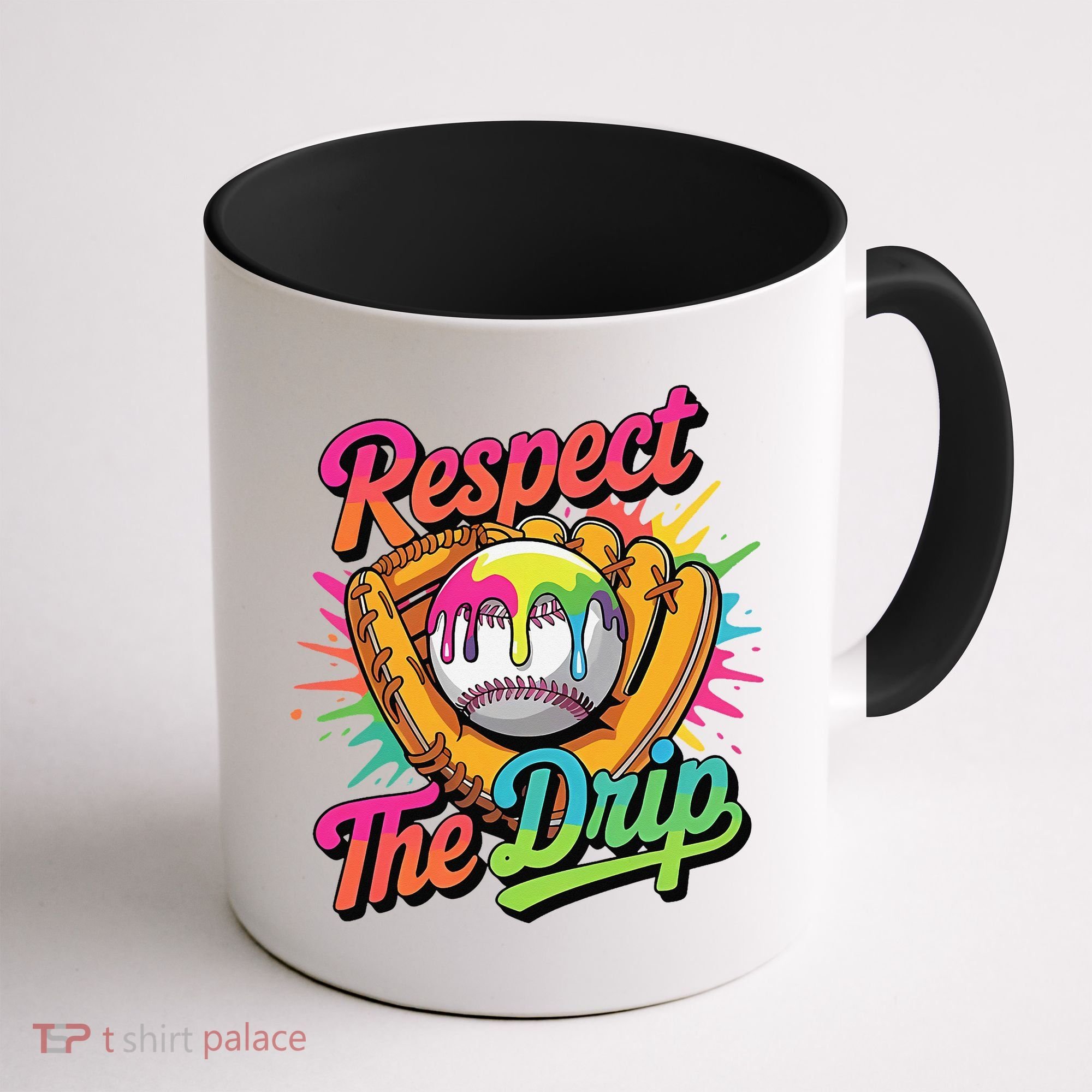 Baseball Drip Home Plate Ice Cream Respect The Drip Coffee Mug