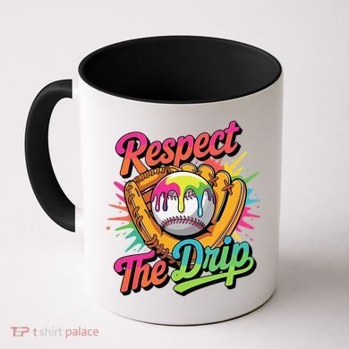Baseball Drip Home Plate Ice Cream Respect The Drip Coffee Mug