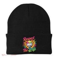Baseball Drip Home Plate Ice Cream Respect The Drip Beanie thumb 0
