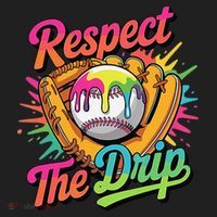 Baseball Drip Home Plate Ice Cream Respect The Drip Beanie thumb 2